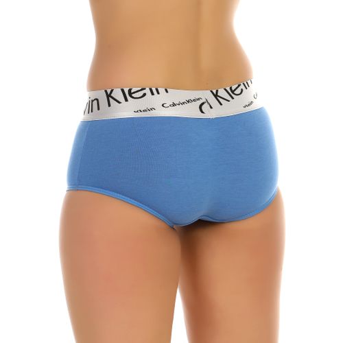 Женские трусы-шорты голубые Calvin Klein Women Steel Italics Waistband