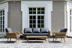 "Прованс" лаунж-зона плетеная из искусственного ротанга, цвет соломенный