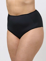 Высокие трусы-слипы с кружевной вставкой сзади (Размер: 60) (Цвет: черный)