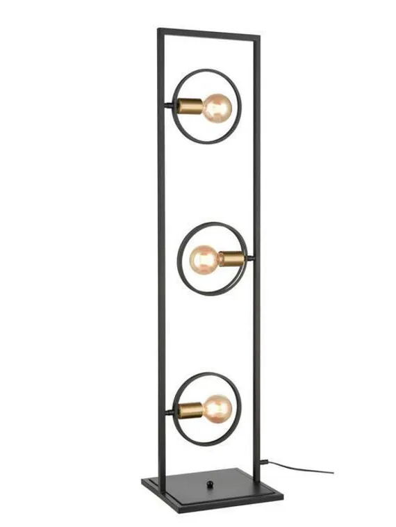 Торшер Speed, 3x60Вт E27, цвет чёрный, золото