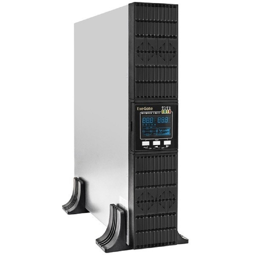 Источник бесперебойного питания Exegate EX293050RUS ИБП On-line ExeGate PowerExpert ULS-3000.LCD.AVR.1SH.2C13.USB.RS232.SNMP.2U &lt;3000VA/3000W, On-Line, PF=1, LCD, 1*Schuko+2*C13, RS232, USB, SNMP-slot, Rackmount 2U/Tower, металличес