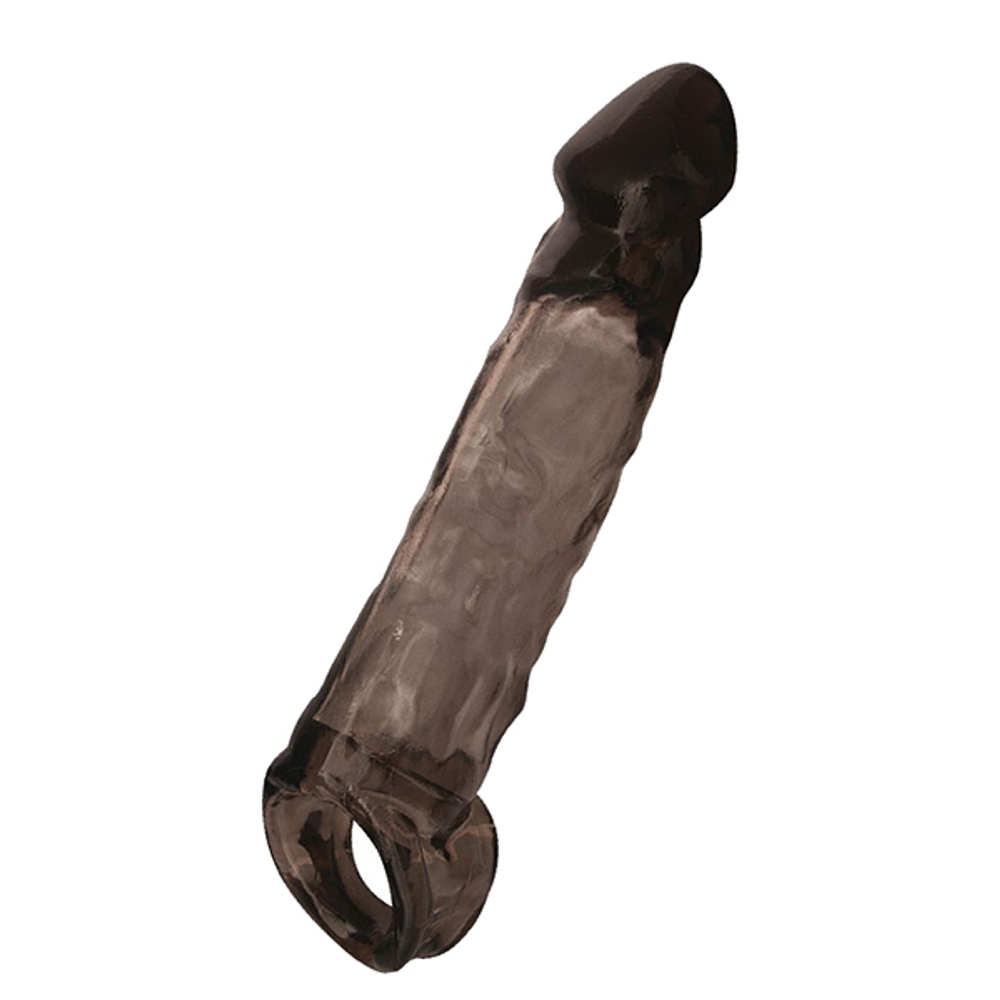 Чёрная насадка на пенис 19,5см c подхватом ToyFa XLover 748033