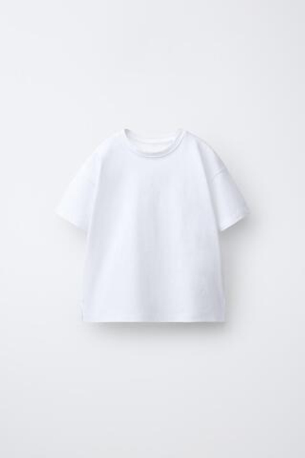 ZARA НАБОР ИЗ ТРЕХ ОДНОТОННЫХ ФУТБОЛОК, ЛАЙМОВЫЙ