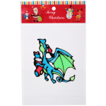 Наклейка на стекло «Дракон с подарком» 15*20 см