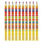 Карандаш с многоцветным грифелем ЮНЛАНДИЯ MAGIC, 1 штука, утолщенный, заточенный, 181373