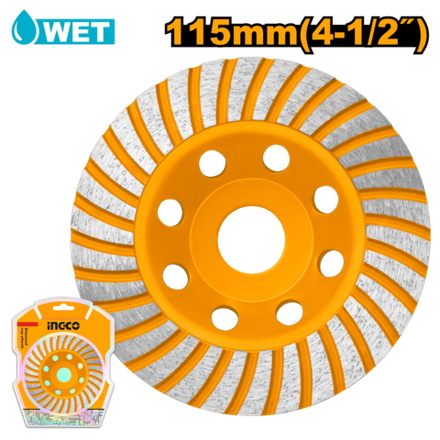 Чашка алмазная турбо INGCO CGW011151 115х22,2 мм
