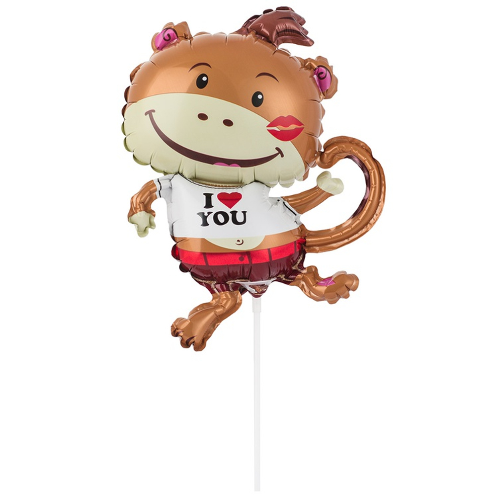 Шар Фольгированный Обезьянка (Коричневый)
