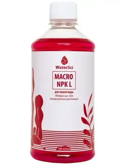 WaterSci Macro NPK L Удобрение для аквариумных растений с макрокомплексом, 500 мл