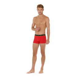 Мужские трусы боксеры набор из 2-х штук (черные, красные) HOM IVANO #2 Boxer Briefs 2p 402664_40D006