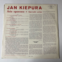 Винтажная виниловая пластинка LP Jan Kiepura Arie Operowe Operatic Arias (Польша 1966)