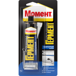 Герметик Момент 3002433 Гермент силиконовый санитарный белый 70 мл. | Момент