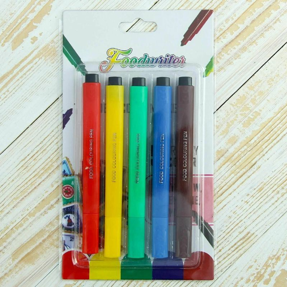 Набор фломастеров с пищевым красителем (5шт)
