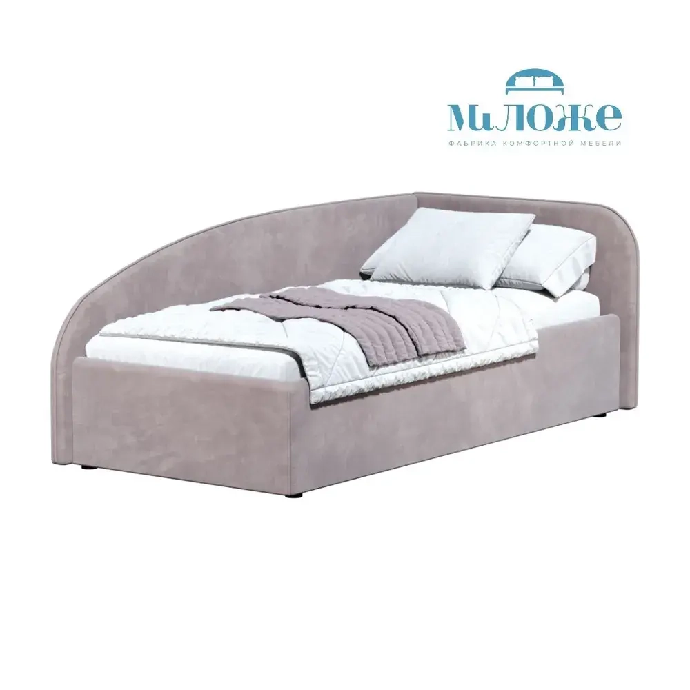 Кровать Элис 90х200 Лиловый Правый Угол