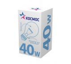 Лампа накаливания 60W "Космос" 10шт прозрачная