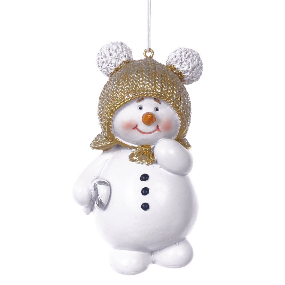 GAEM Фигурка декоративная подвесная "Снеговик", L6 W4 H10 см