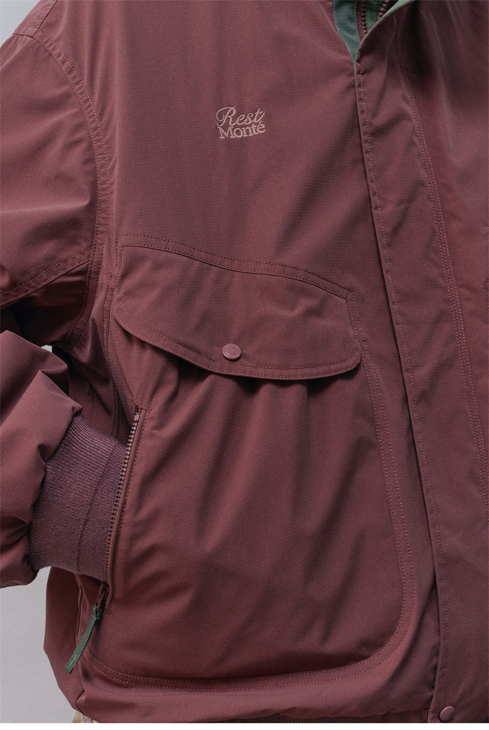 Куртка Nothomme Monterest Outdoor Water-Repellent Retro Mountain Style Color-Block Loose Fit Stand Collar Workwear Jacket