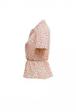 Блузка с коротким рукавом розовая 03-02-24 SS