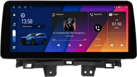 Магнитола для Honda CR-V 2012-2018 (вместо БК) - Canbox H-Line 4156 монитор 12.3" QLED в стиле BMW на Android 10, ТОП-процессор, CarPlay, 4G SIM-слот