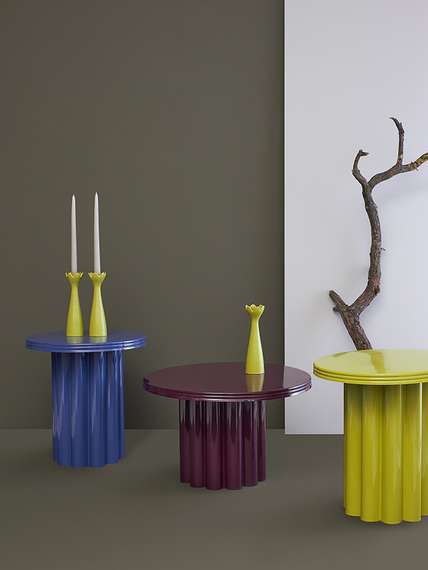 Столик кофейный Vivlend, D57 см, ночная слива