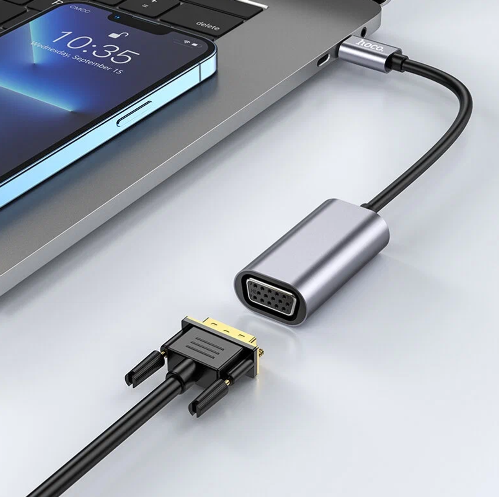 Адаптер HOCO UA21 Origin Type-C to VGA converter