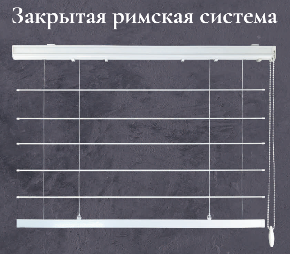 Карниз для римских штор закрытого типа, длина 75 см