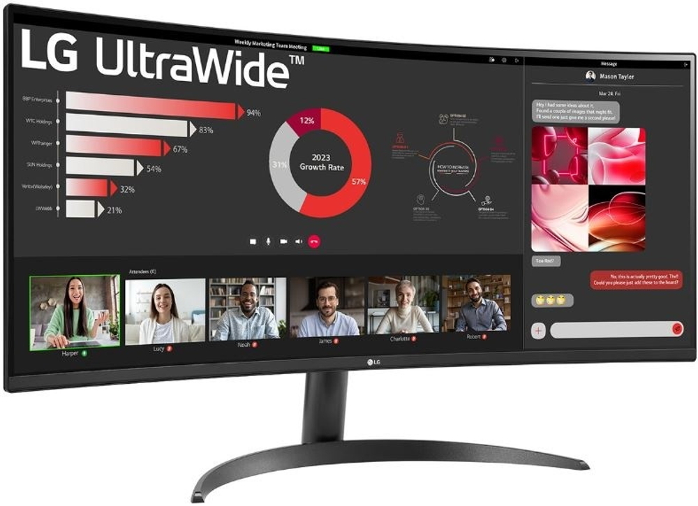 Монитор 34" LG 34WR50QK-B черный