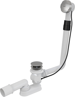 Сифон Alca Plast A550KM-120 для ванны автомат комплект металл/металл жёсткий, 120 см