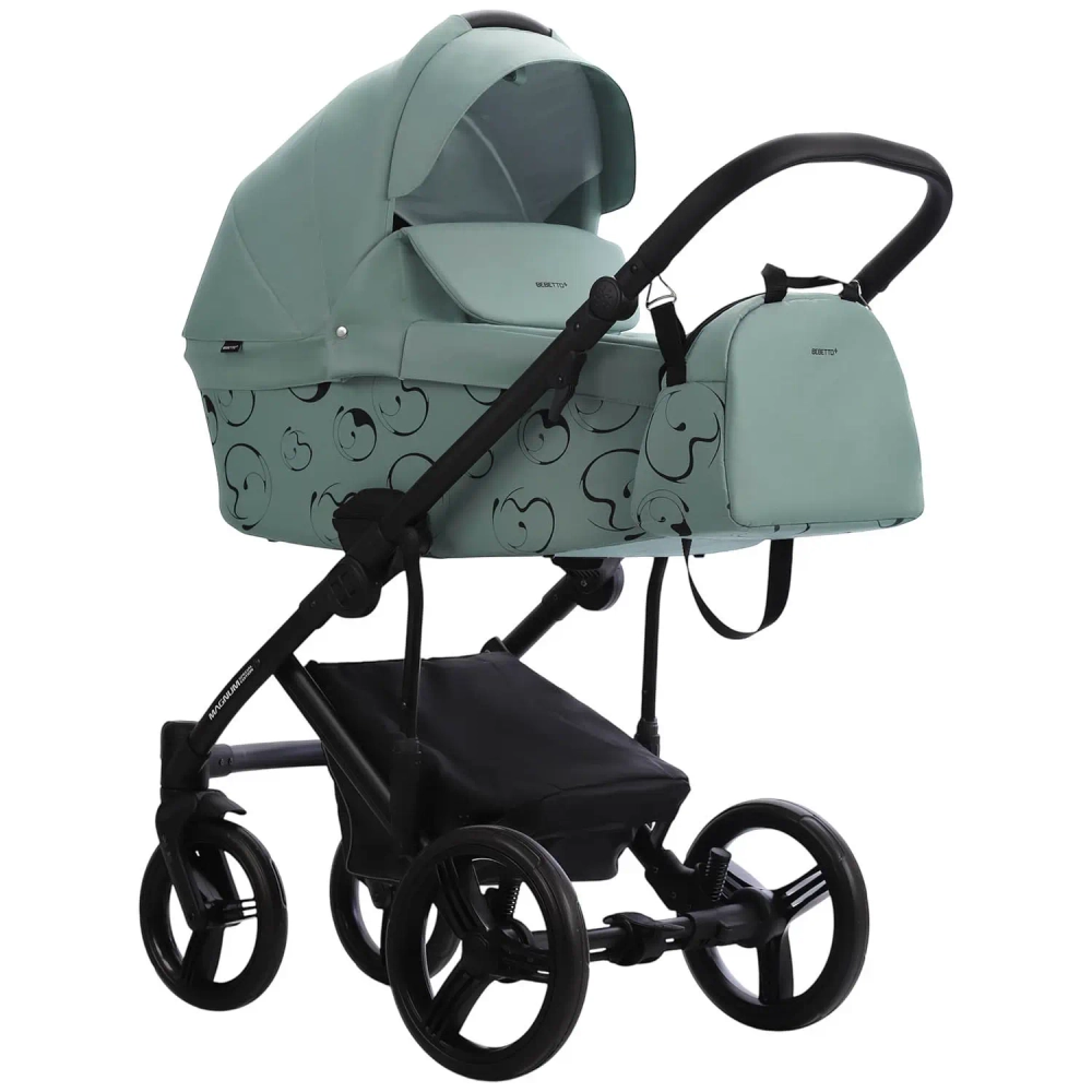 Коляска 2в1 Bebetto MAGNUM LIGHT SE light se 09 (шалфей) черная рама