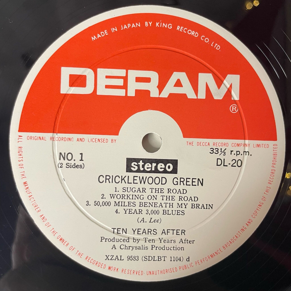 Винтажная виниловая пластинка LP Ten Years After Cricklewood Green (Japan 1970) (No Obi) Circles