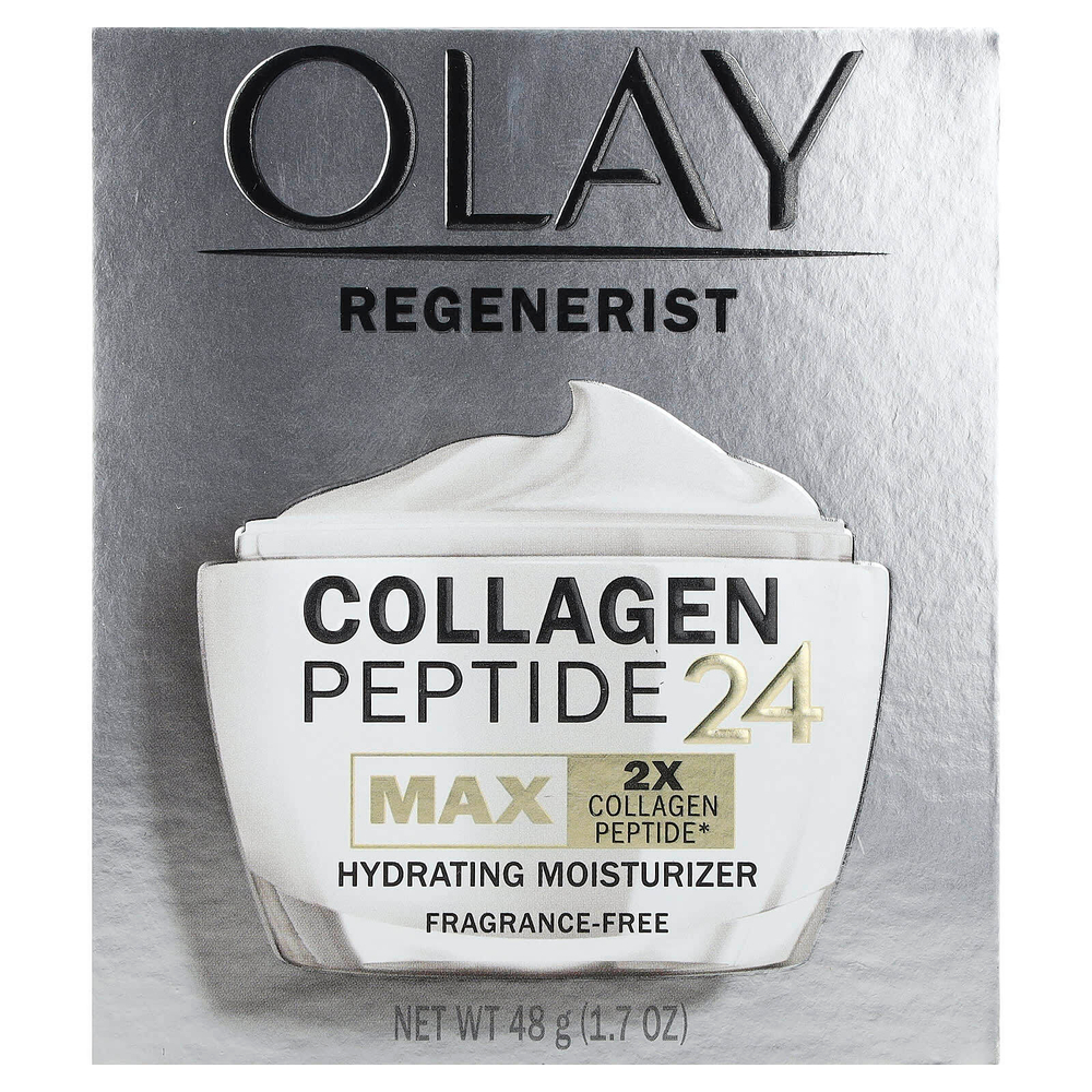 Olay, Regenerist, увлажняющее увлажняющее средство с пептидами коллагена 24, без отдушек, 48 г (1,7 унции)