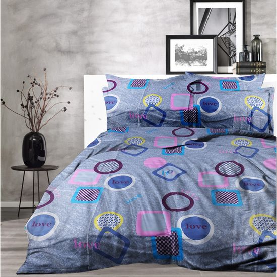 КПБ  Арайша, Евро, 50х70, простыня 180х200х30 . DOMTEKC