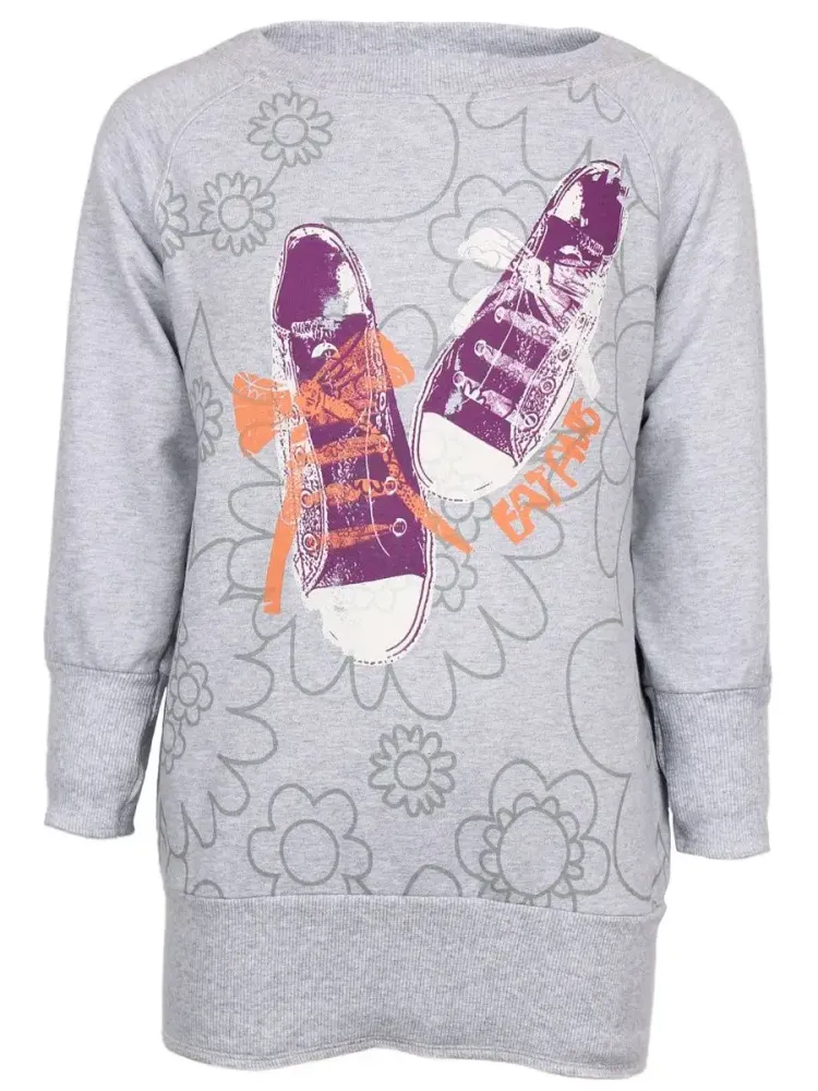 Длинная толстовка для девочки Eat Ants by Sanetta