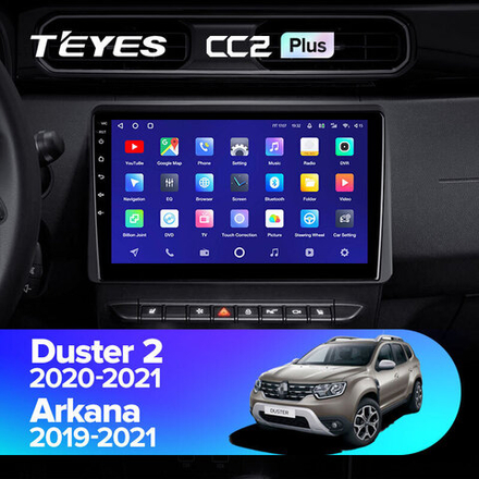Teyes CC2 Plus 10.2" для Renault Duster, Arkana 2020-2021