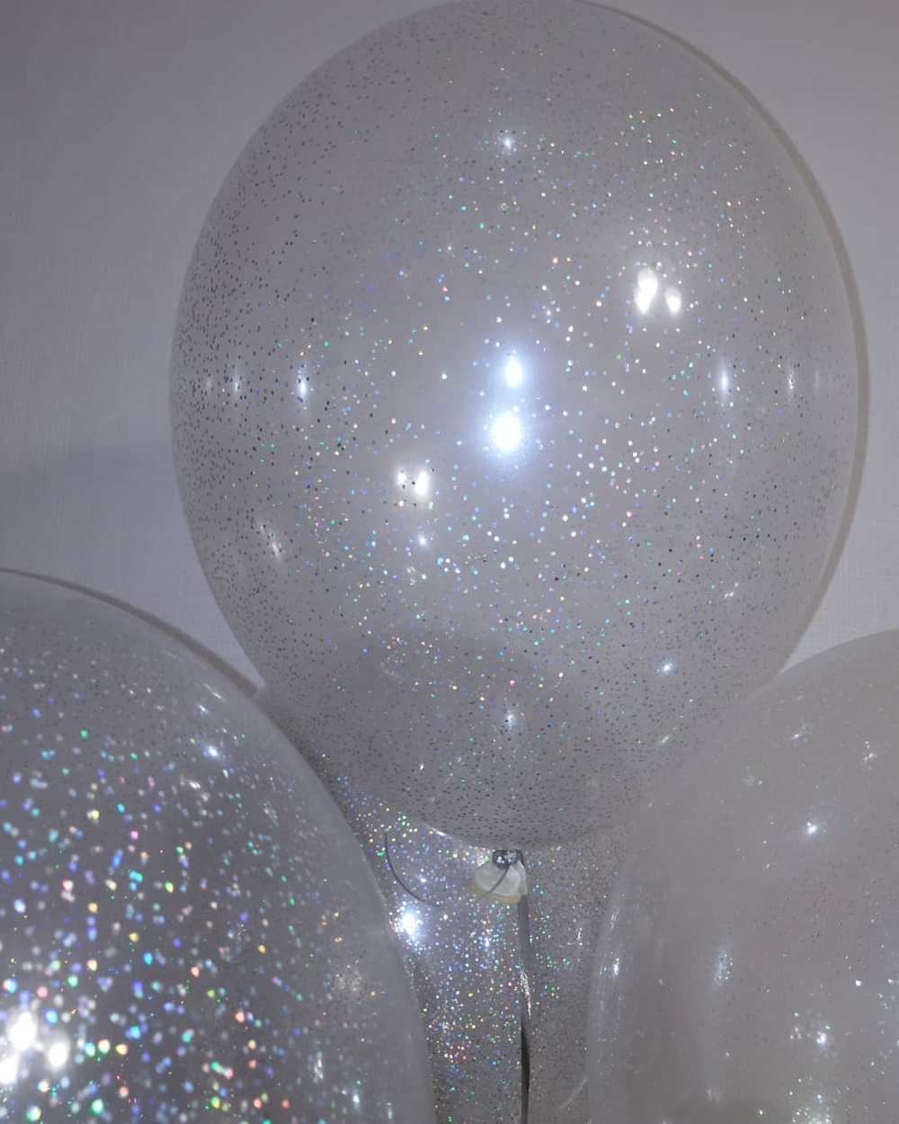 Прозрачные шары "С блёстками" 35 см