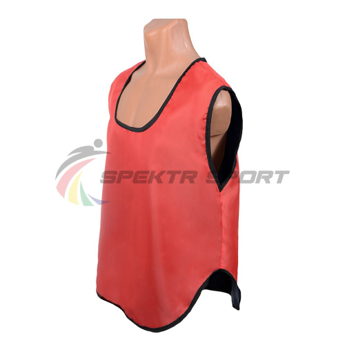 Манишка футбольная двусторонняя Spektr Sport красно-синяя, р.42-48