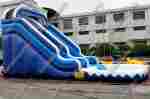 Надувная горка "Синяя тучка" размер 9*4*6 м