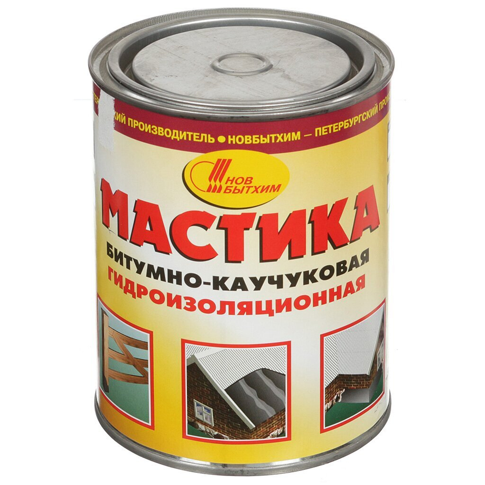 Мастика гидроизоляционная битумно-каучуковая Новбытхим 1 л.