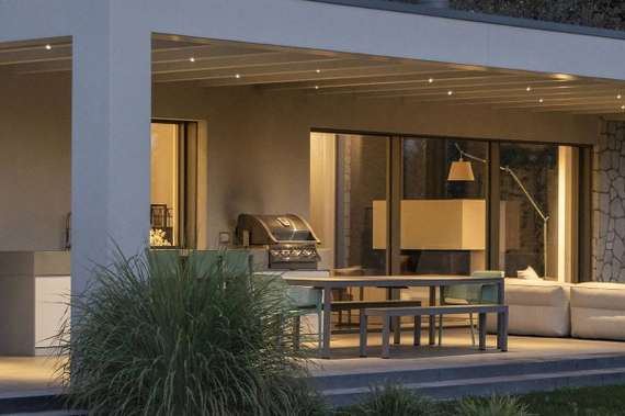 Стол металлический раздвижной Rio Alu, 210-280х100 см, тортора