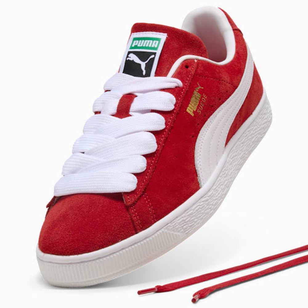 PUMA Классические замшевые кроссовки, красный/белый