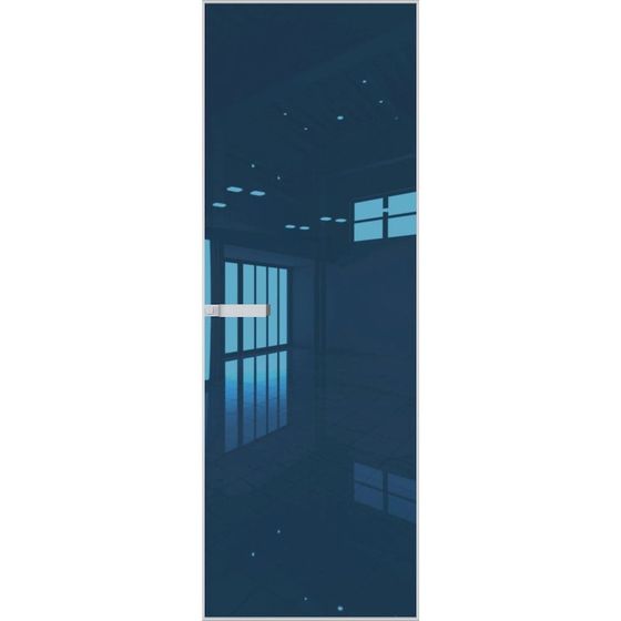 Скрытая алюминиевая дверь Invisible 1AGN зеркало blue