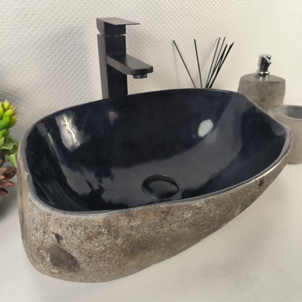 Раковина из речного камня RS-65431 45*34*15 0856