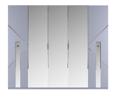 Шкаф 5 двер "Ализе" серая серебро