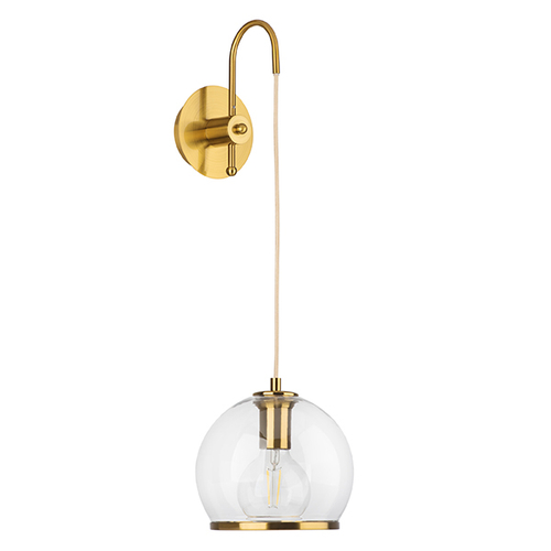 729611 Бра SFERICO 1х40W E27 ЛАТУНЬ/ПРОЗРАЧНЫЙ