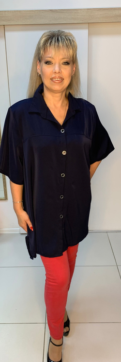 Рубашка темно-синего цвета