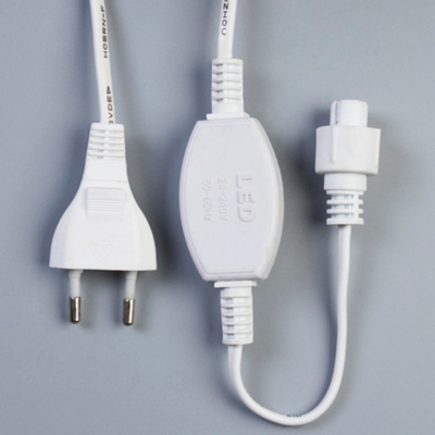 Силовой шнур для светодиодного занавеса белый