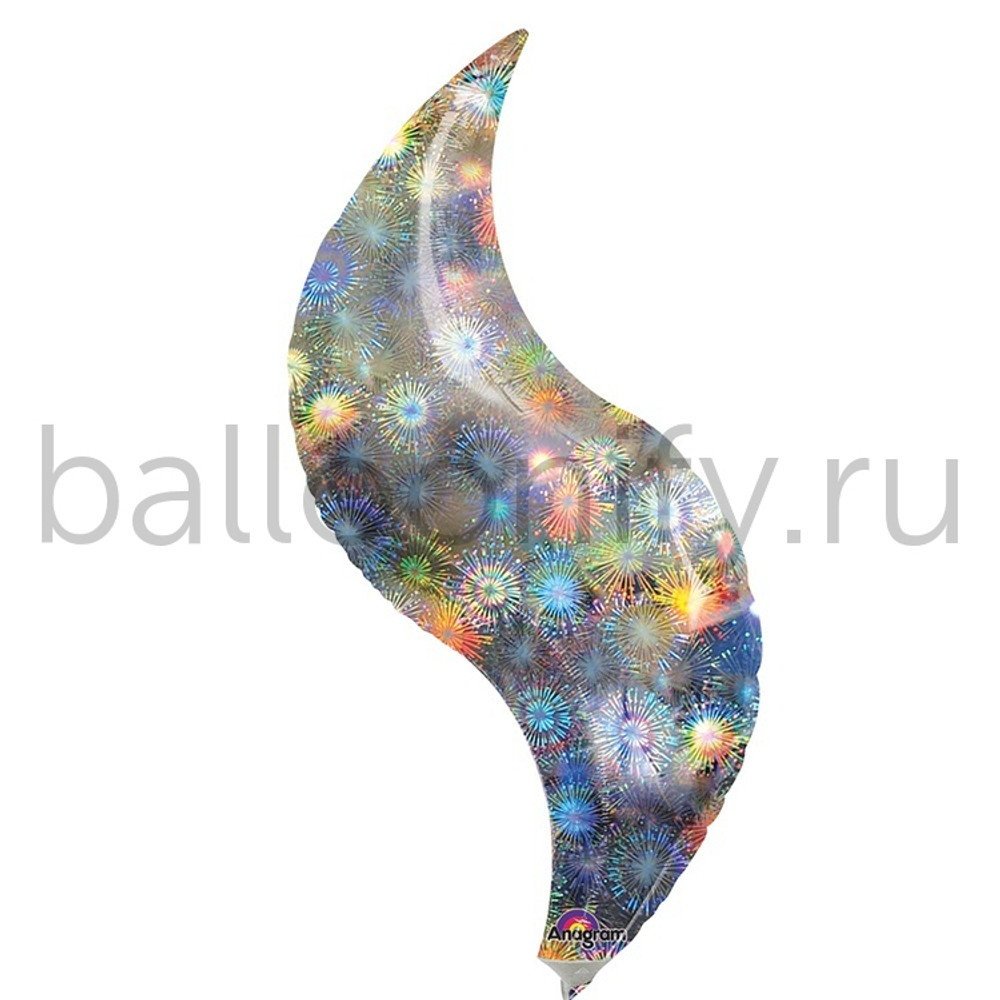 Фольгированная фигура, Зигзаг 19"/48СМ  Fireworks