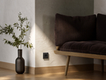 ATLASDESIGN SMART РОЗЕТКА с заземл., со шт., Zigbee, L+N, 16А, мех., КАРБОН