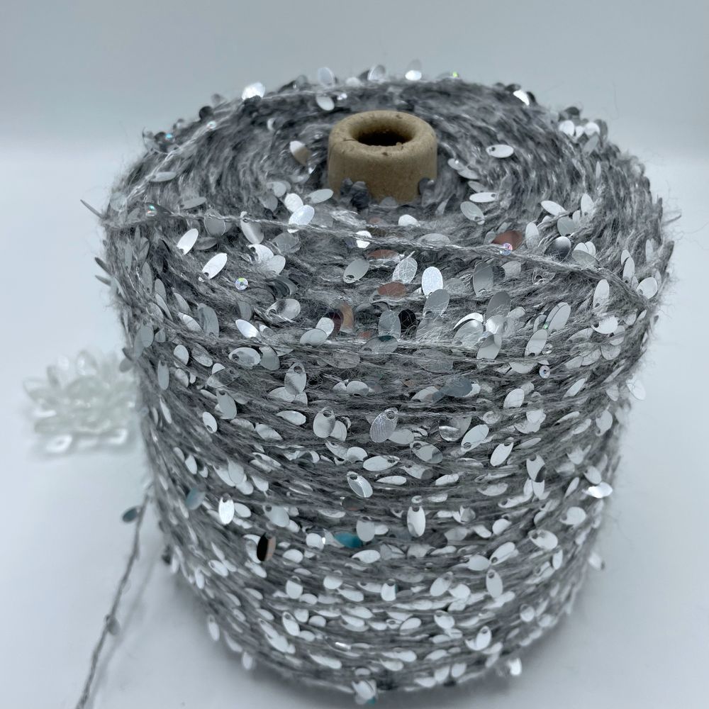 Пайетки FILATI ITALIANA 51% каплевидные пайетки 15% альпака 8% хлопок 26% полиаимд