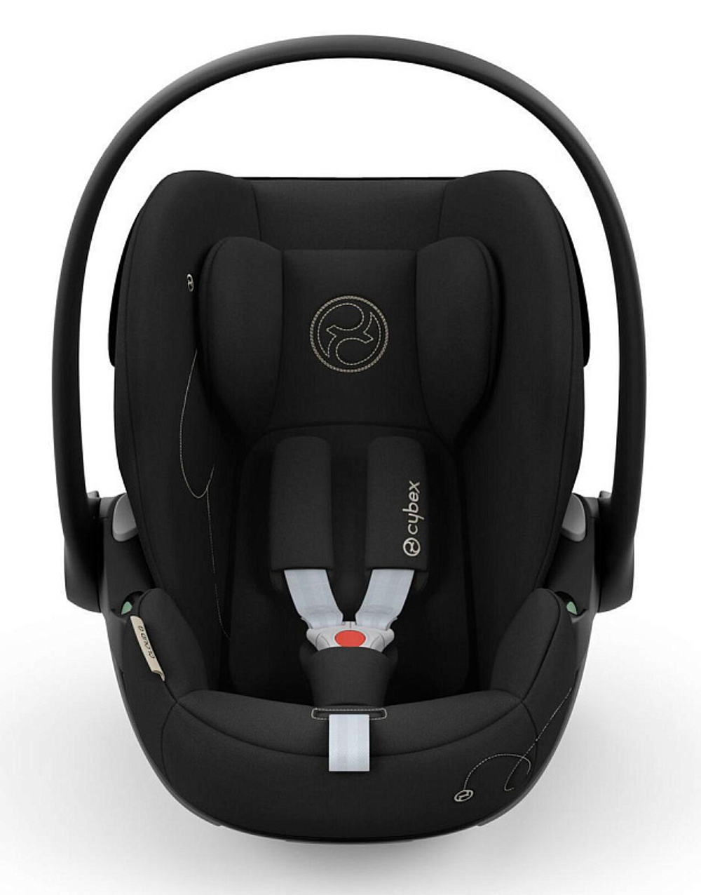 Коляска 3 в 1 Cybex Priam IV Rosegold и автокресло Cloud G i-Size Moon Black Leaf Green
