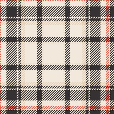 Black & White tartan plaid print